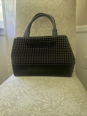 kate spade Black Studded Bow-Accent Shoulder Bag